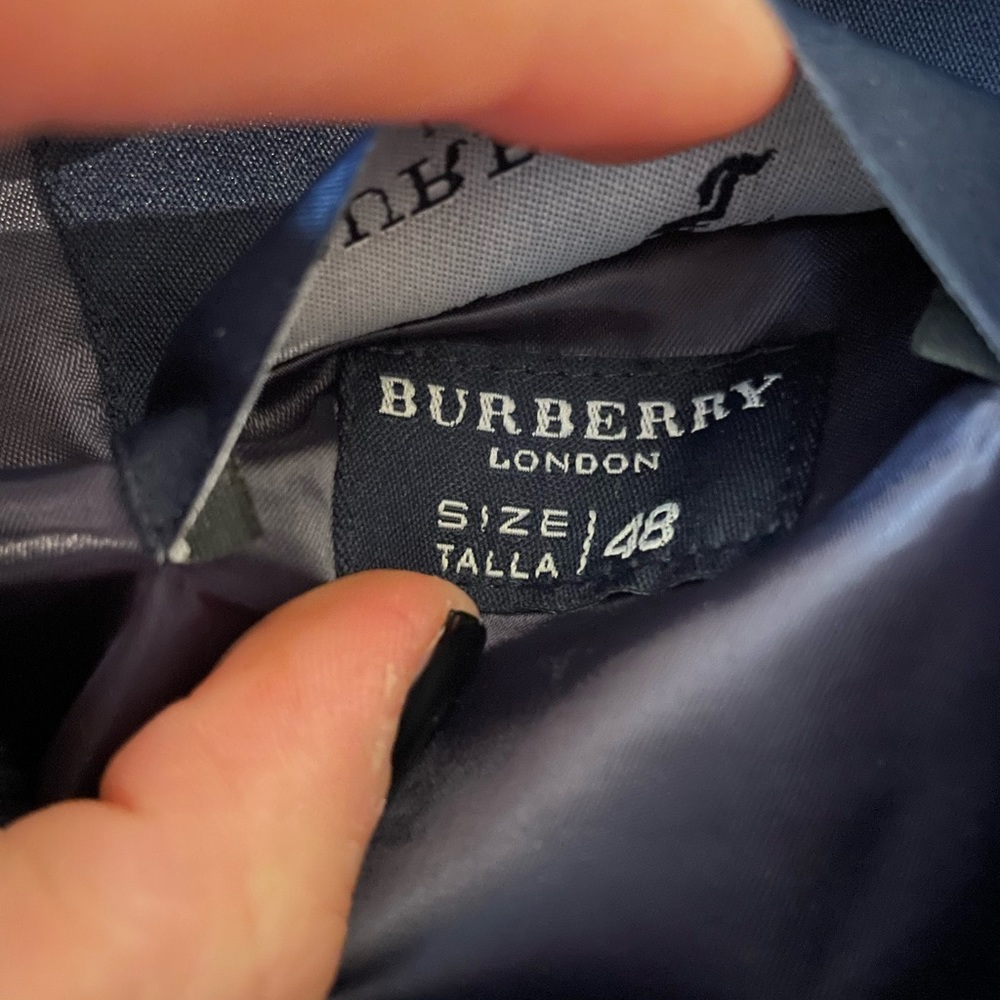 Burberry London Quilted Navy Jacket Mens Size 48 IT - Picture 4 of 9